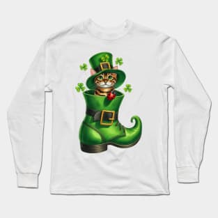 Bengal Cat Shoes For Patricks Day Long Sleeve T-Shirt